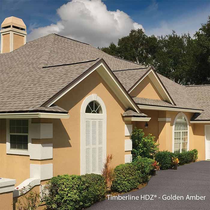 Timberline HDZ shingle: Golden Amber Roof